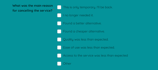 Customer-cancellation-survey