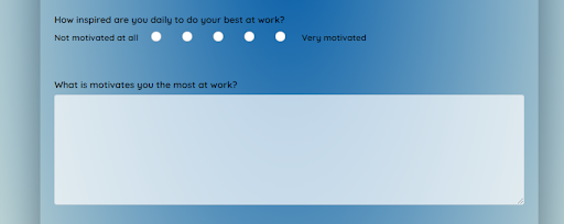 employee motivation survey