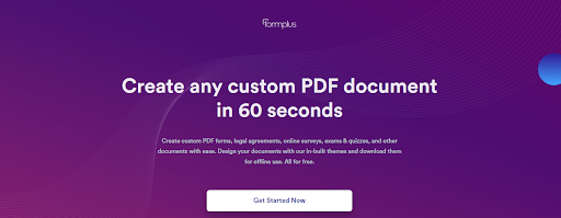 Formplus builder for pdf