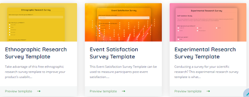 survey templates