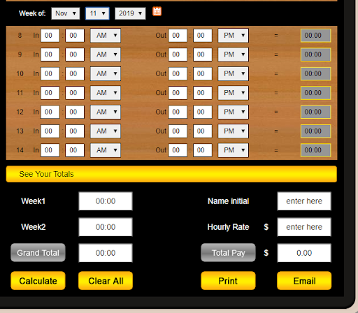 Time calculator on sale for payroll