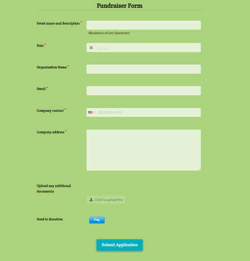 Online Donation Form Template