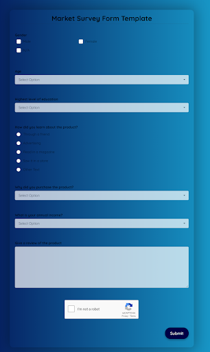 questionnaire format for market research