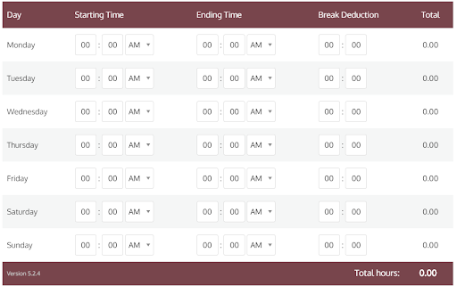 Free time deals card calculator