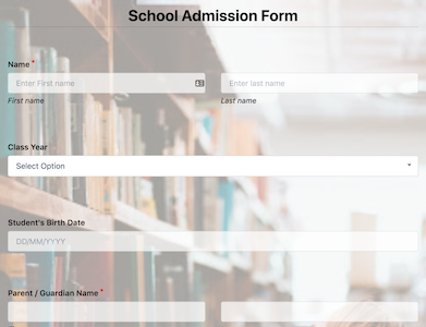 School Admission Form